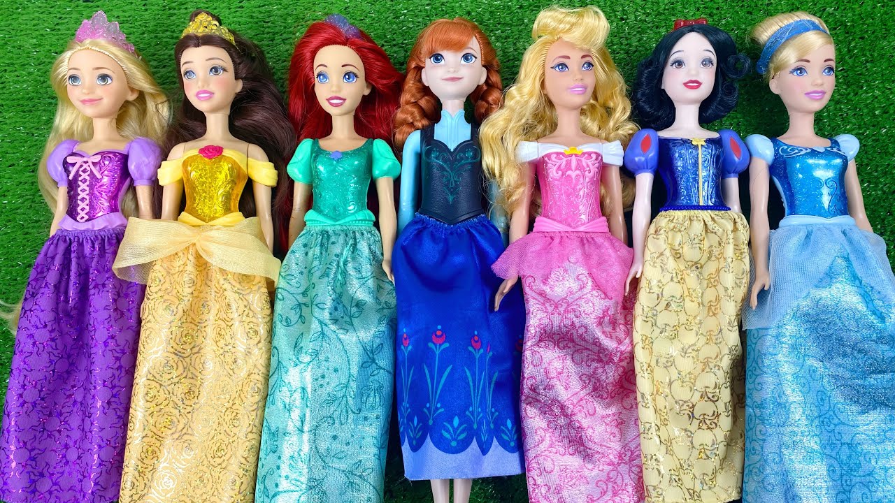Disney Princess Doll Makeover ~ DIY Miniature Ideas for Barbie - Wig, Dress, Faceup, andMore! DIY