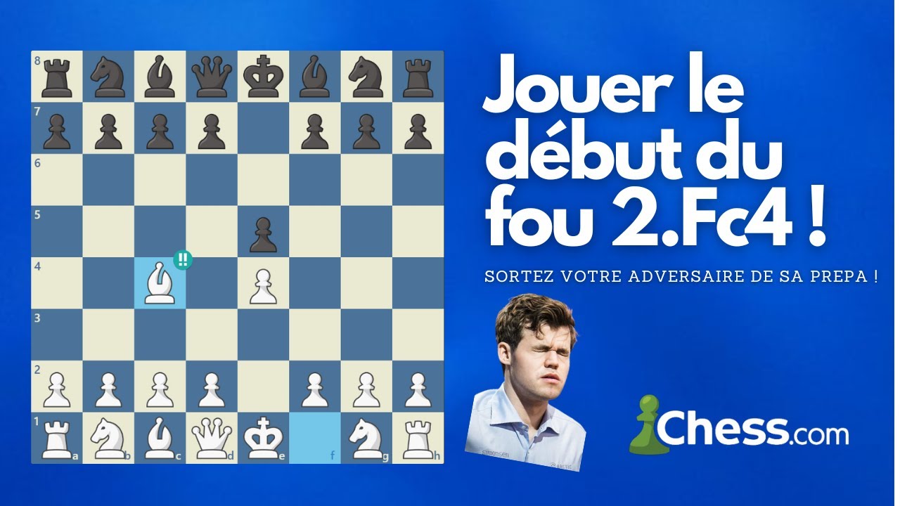 Gagnez et sortez votre adversaire de sa préparation avec cette ouverture : le début du fou 2.Fc4