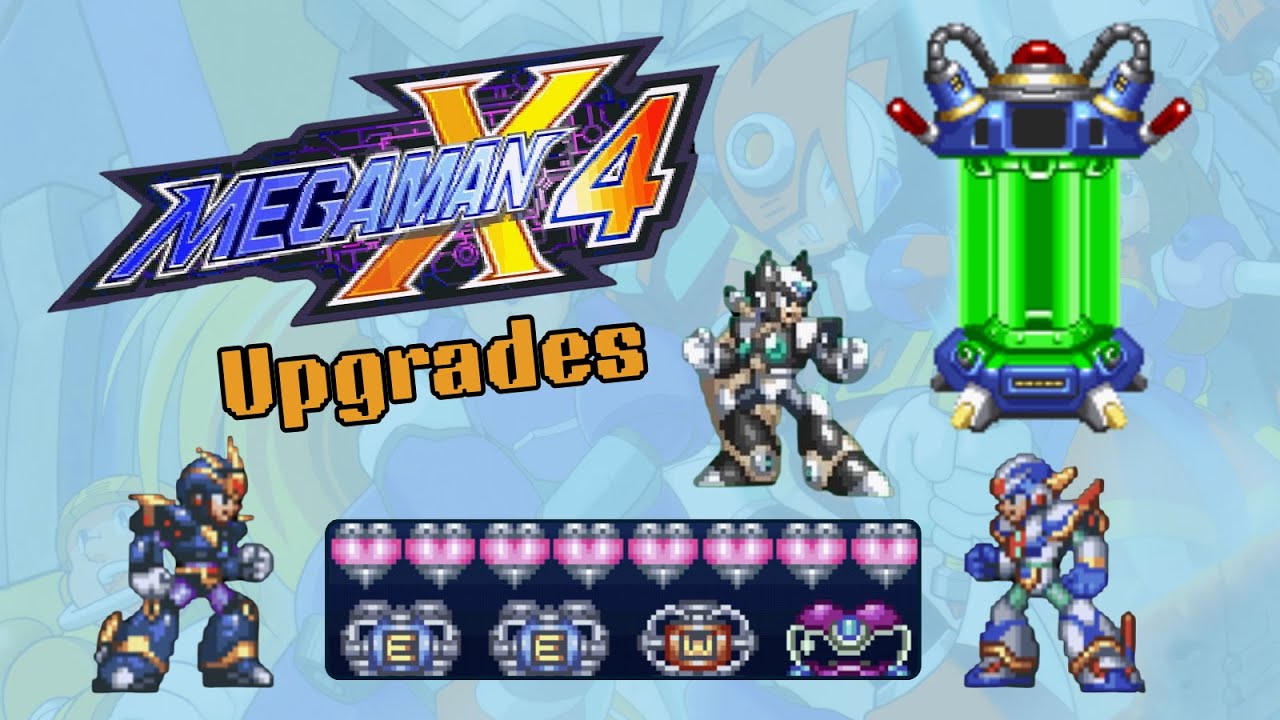 Megaman X4 [Все места улучшения брони, Heart Tanks, Sub Tanks, Black Zero и Ultimate Armor]