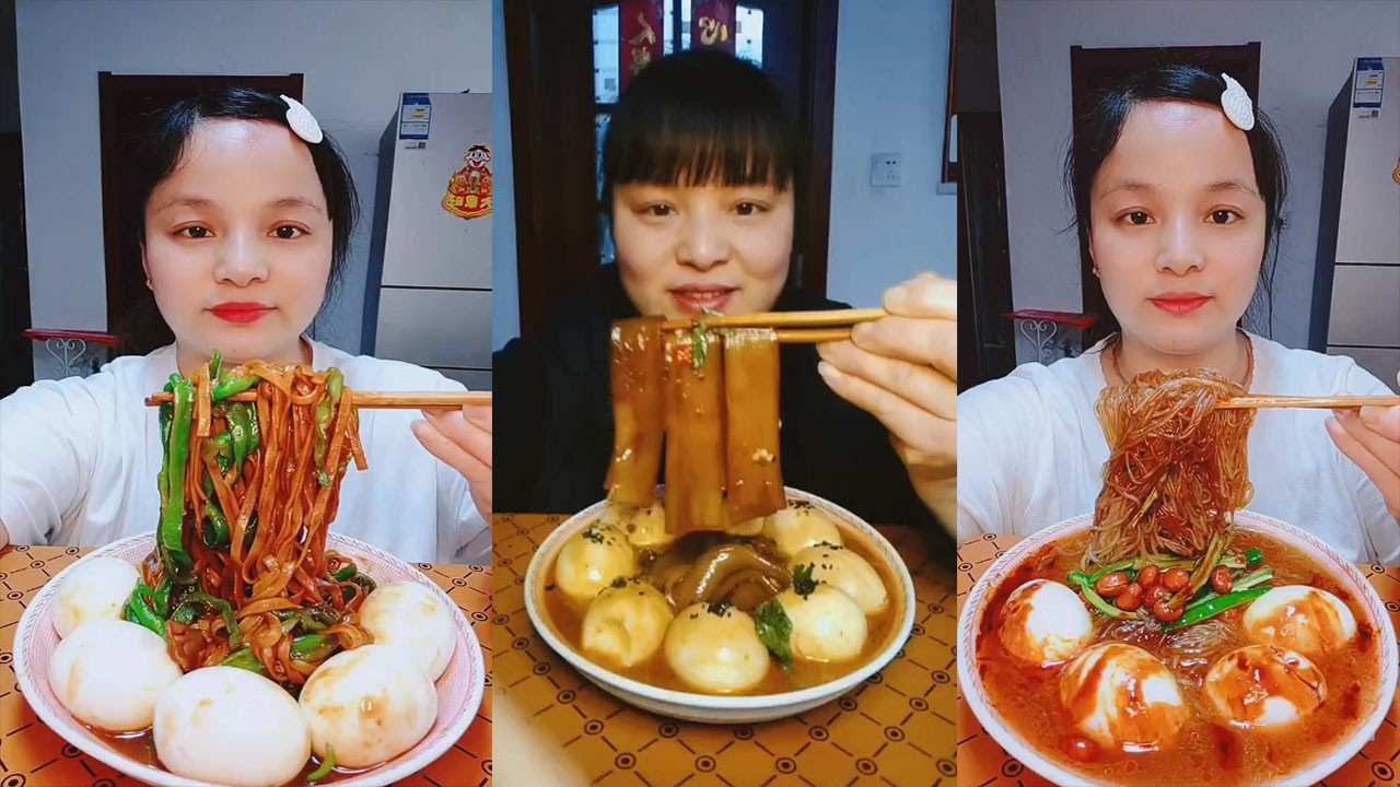 Mukbang ASMR 매운 국수와 계란 | Spicy Noodles paired with Soft Boiled Eggs (Dining Sounds)