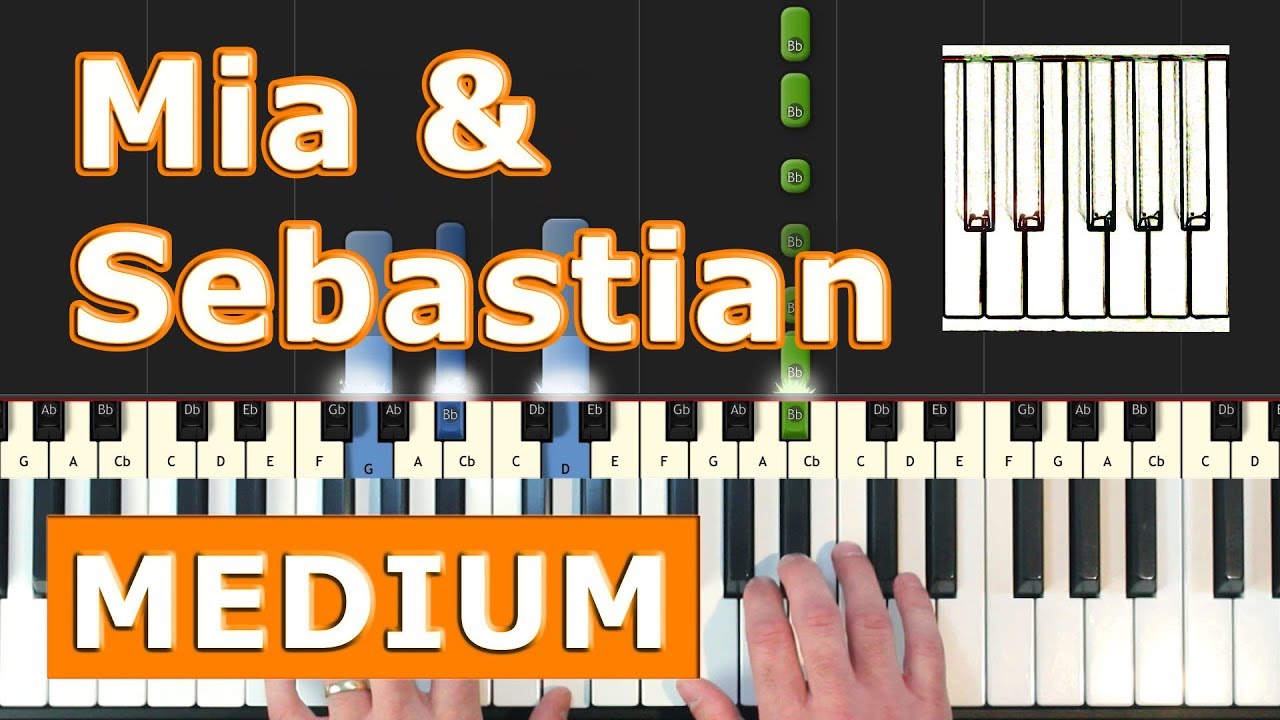 La La Land - Mia & Sebastian's Theme - Piano Tutorial Easy  - How To Play (Synthesia)
