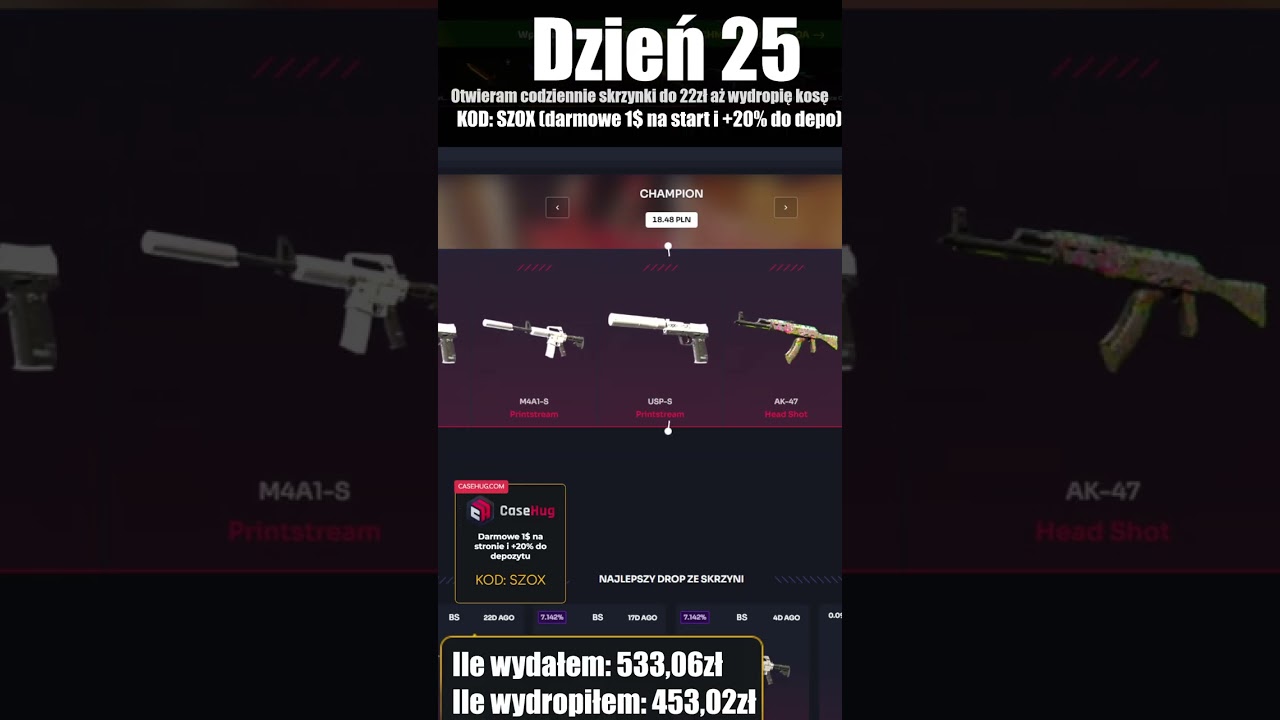 OTWIERAM CODZIENNIE SKRZYNKI DO 22ZŁ AŻ WYDROPIĘ KOSĘ NA CASEHUG - DZIEŃ 25