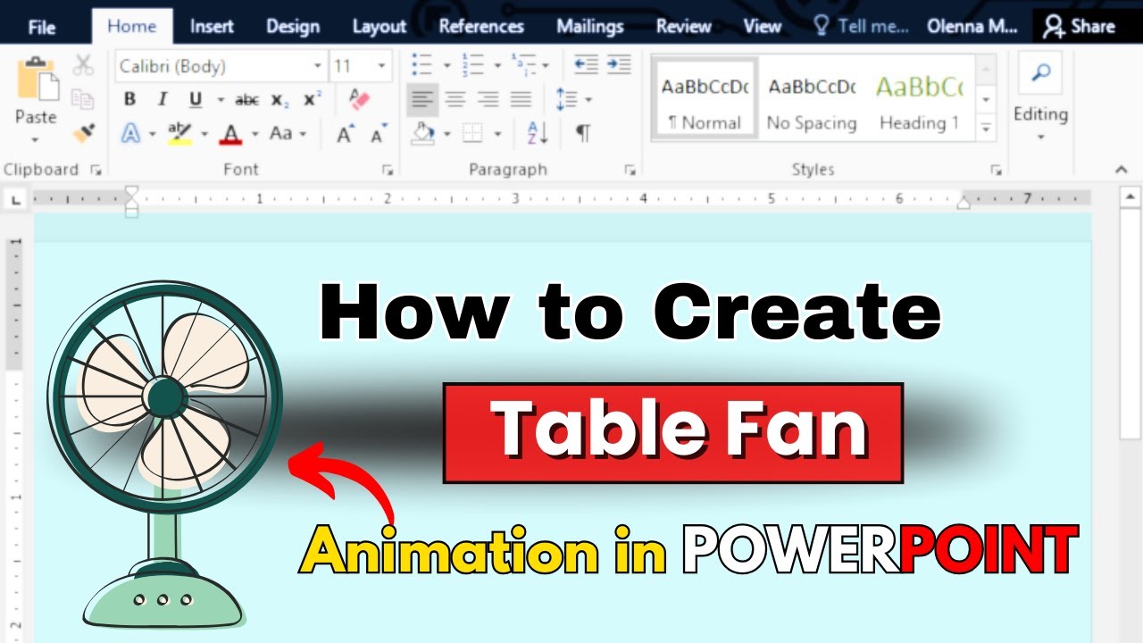 PowerPoint Fan Animation | Amazing Table Fan Design #gavyaeduzone