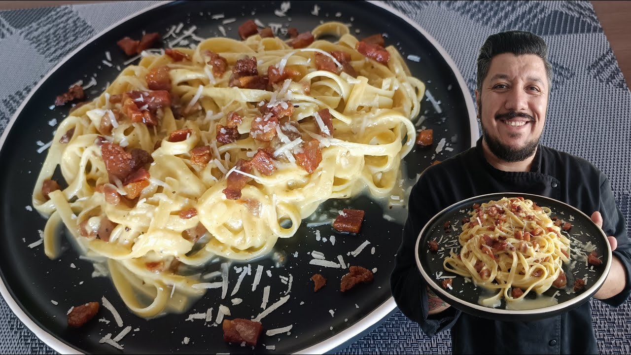 Pasta Carbonara al Estilo Tradicional Italiana – ¡Fácil y Deliciosa!