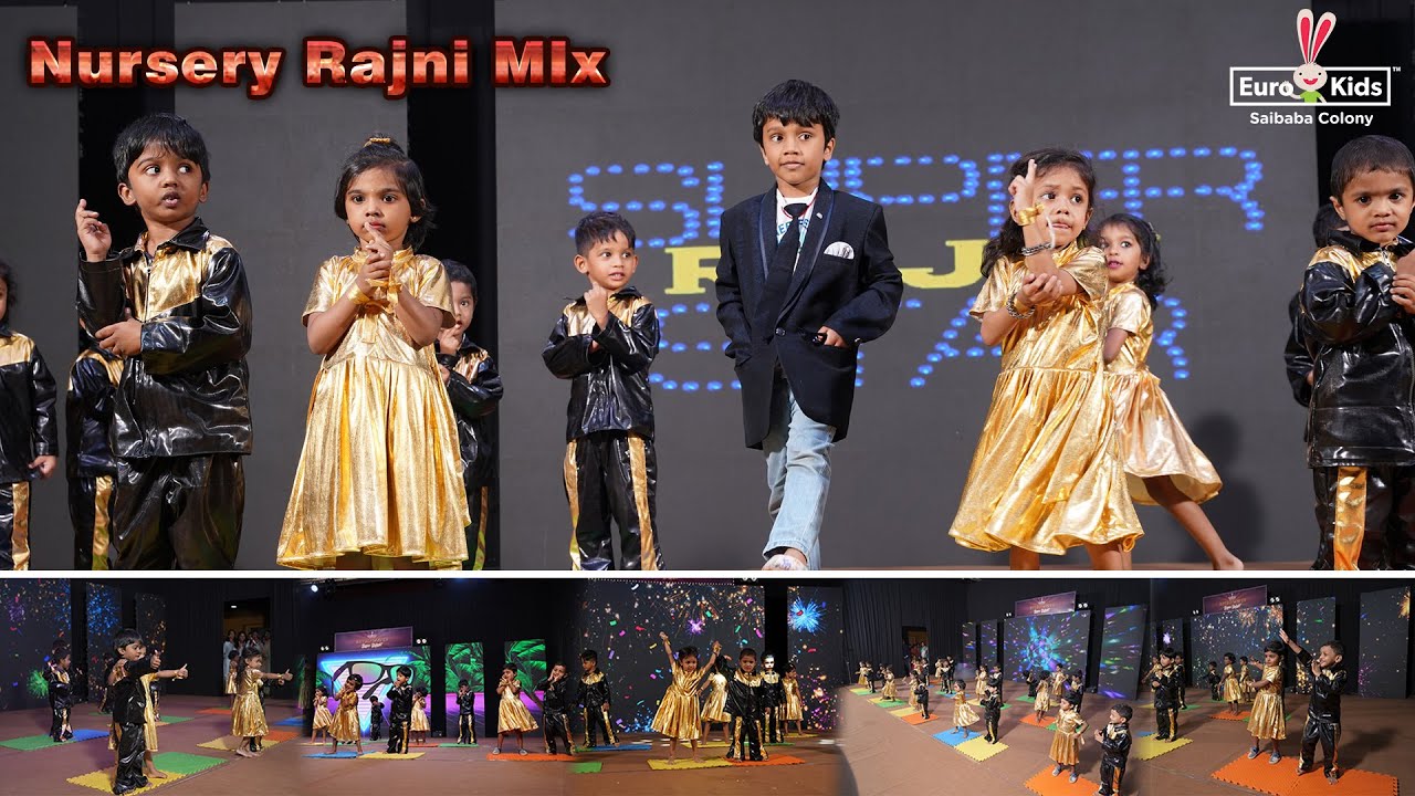 Eurokids Saibaba Colony Nursery Kids Rajni Songs Mix Dance #annualday2024 #eurokidspreschool #kids