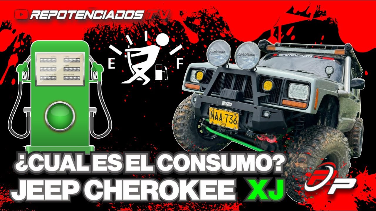 ¿CUAL ES EL CONSUMO DE UNA JEEP CHEROKEE 4.0 MODIFICADA? | LLANTAS 35 RELACIONES 4.88