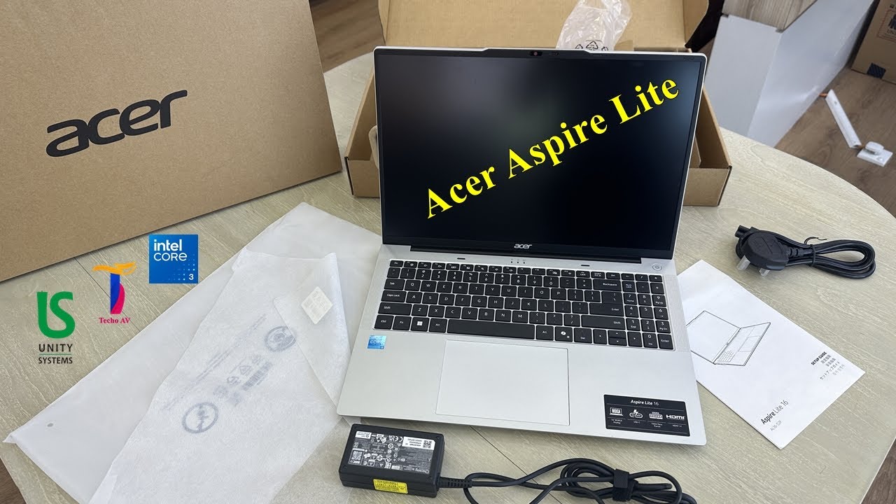 Acer Aspire Lite AL16-52P Intel core i3-1305U 8GB Ram 256GB NVMe SSD Unboxing and Review