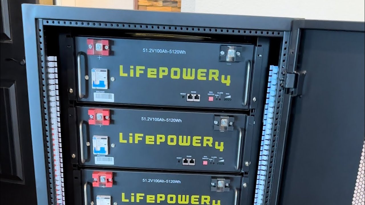 EG4 batteries and rack set up by Signature Solar