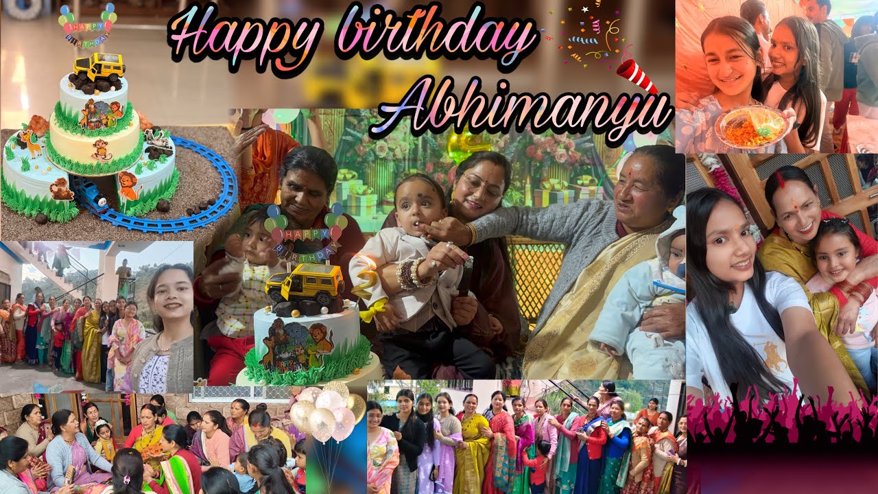 Happy birthday(Abhimanyu) Train Theme Cake 🎂 
