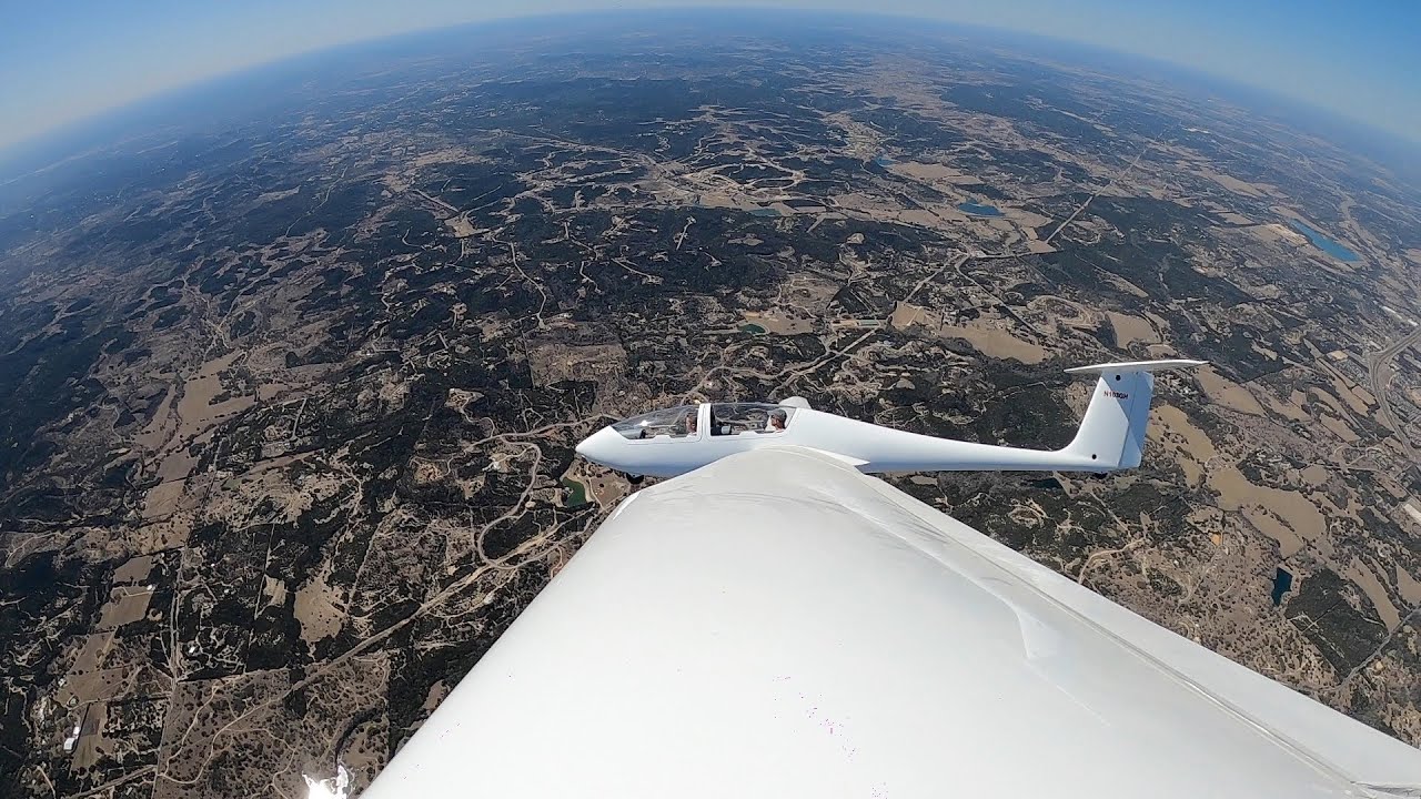 Flight Lesson in Grob G103 Glider - High altitude!