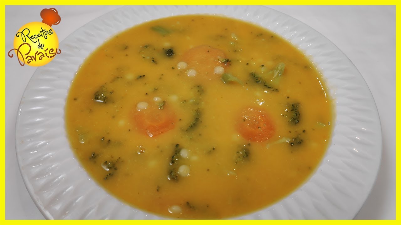 SOPA DE GRÃO DE BICO COM BRÓCOLOS  | 🍎 