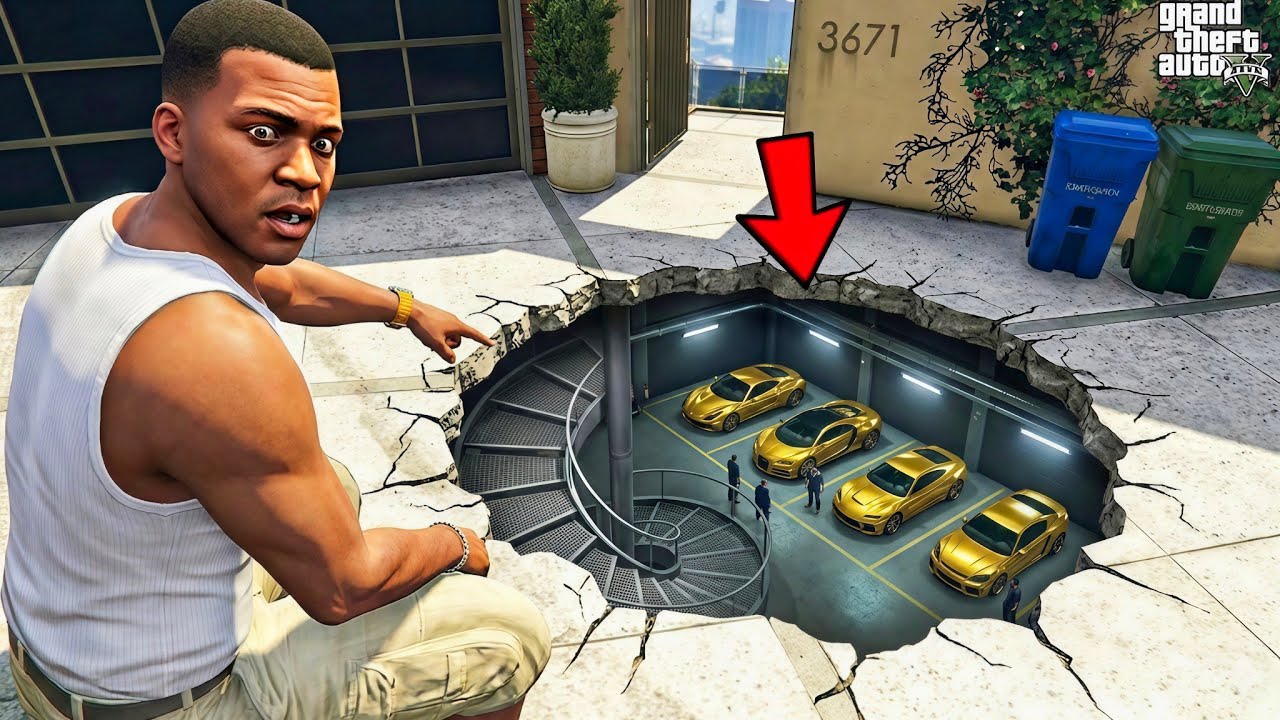 Franklin Found Secret Garage Near His House || Gta 5 
