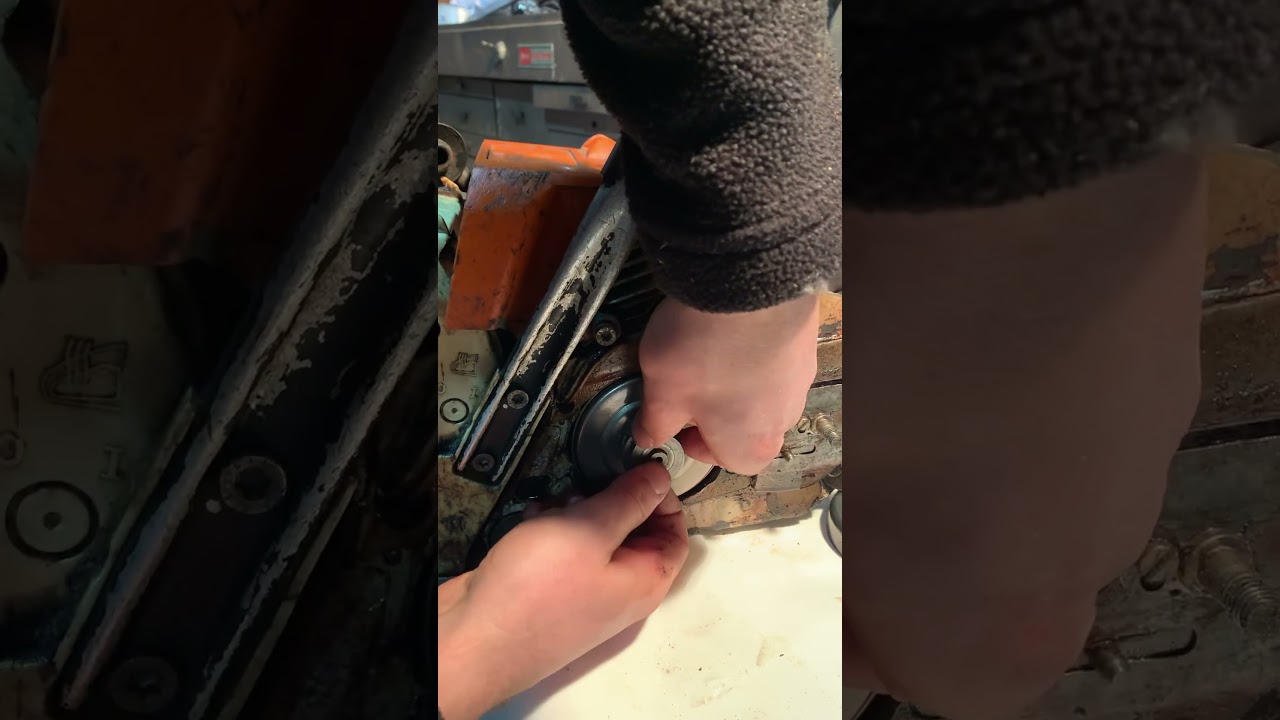 Stihl 046 or ms460 clutch removal part 1 #stihl #chainsaw