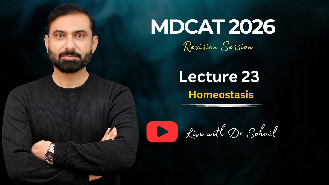 MDCAT 2026 Revision Session | Lecture-23 | Homeostasis | Dr Sohail