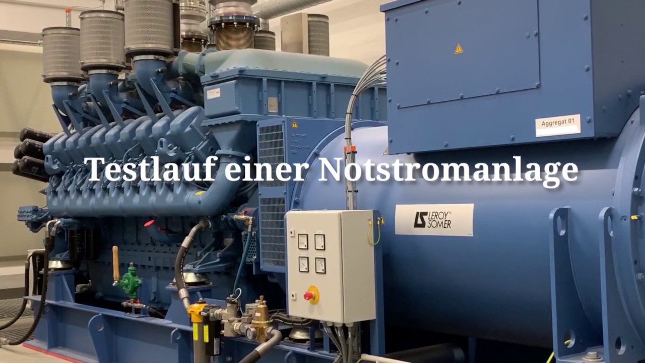 Testlauf einer Notstromanlage von HPS