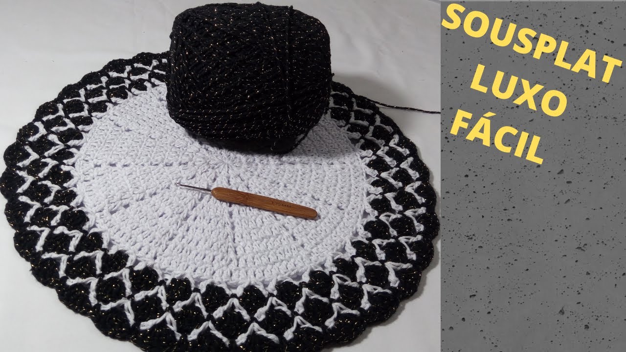Vídeo aula passo a passoo sousplat conchinha luxo jogo americano