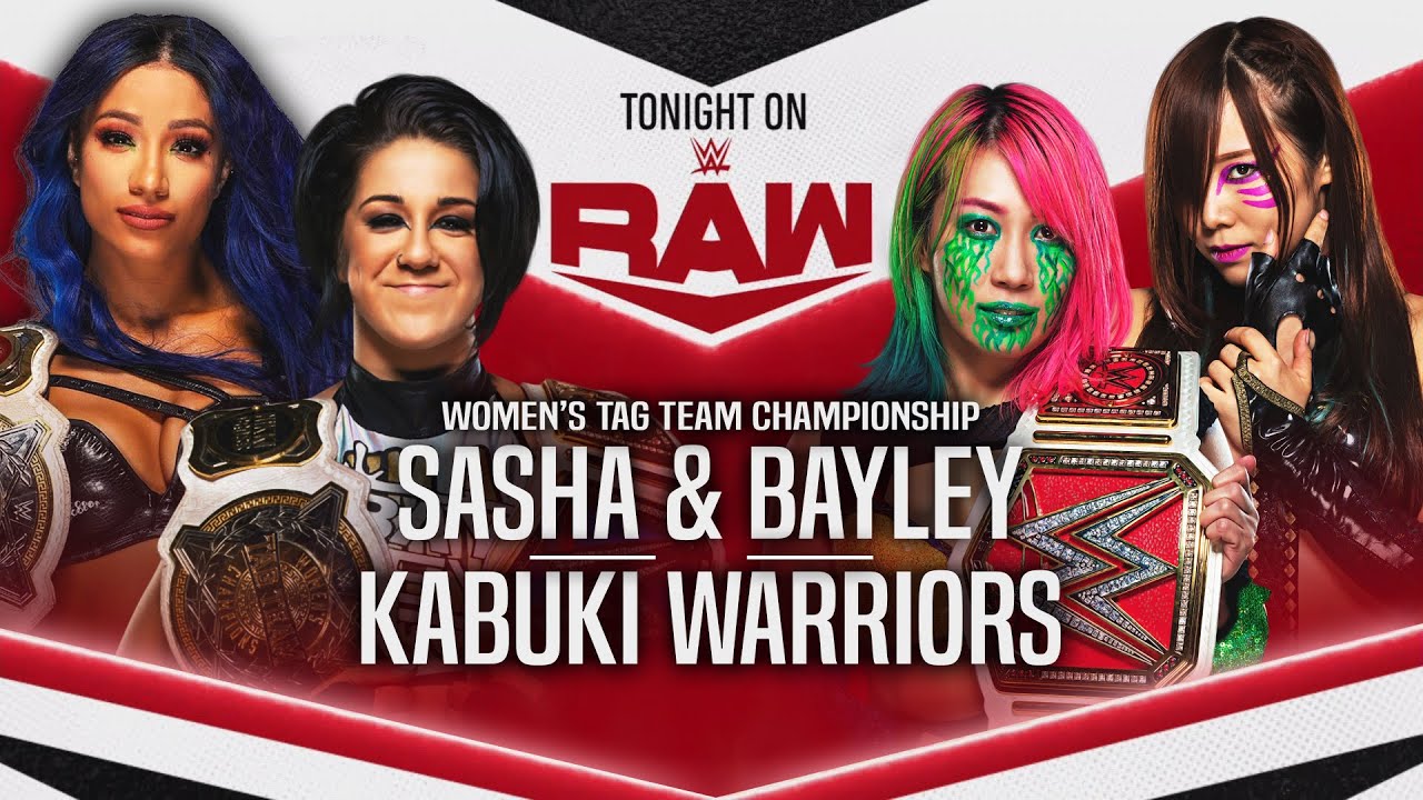 RAW: Asuka & Kairi Sane Vs Sasha Banks & Bayley #RAW #WWE #WWE2K20