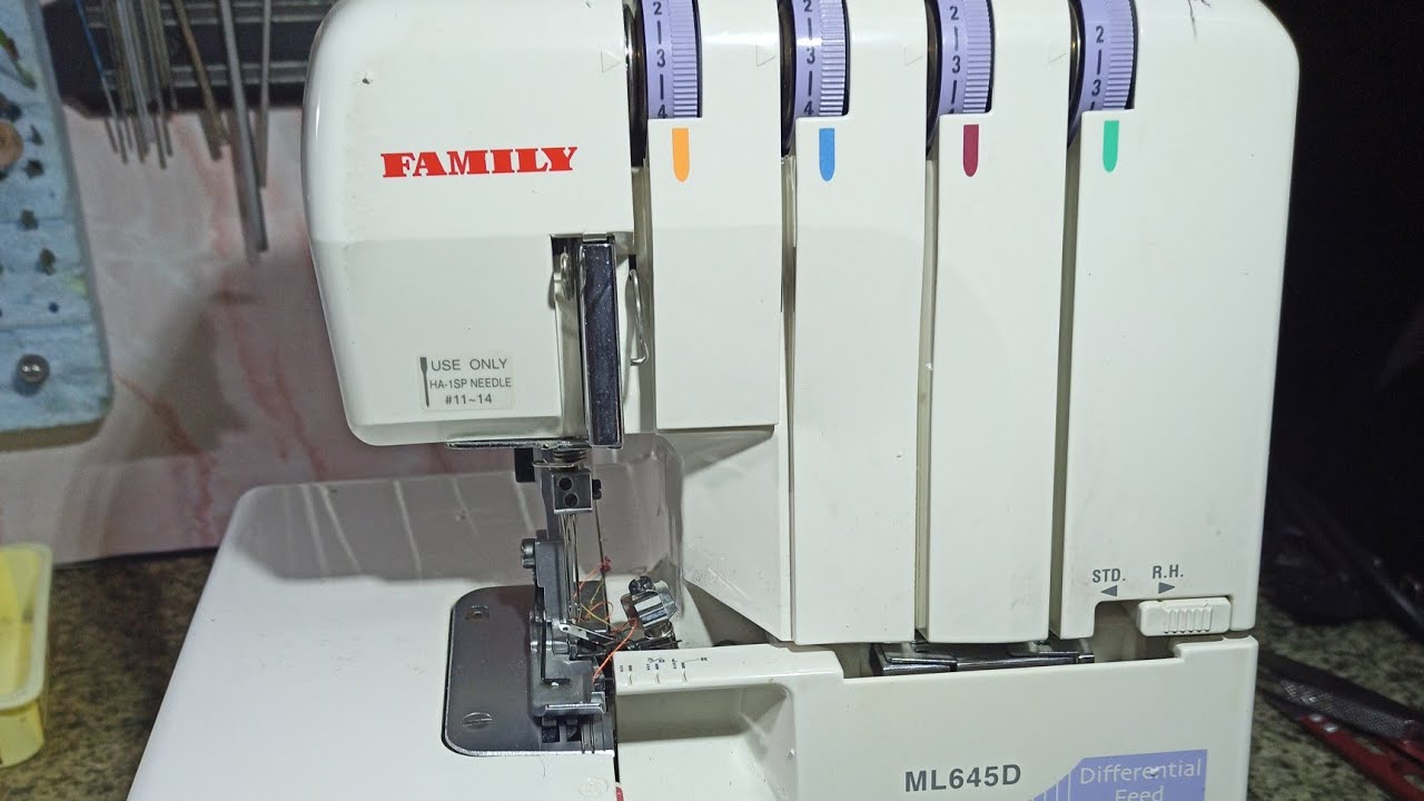 Правильно заправити нитки в оверлок Family ML646D