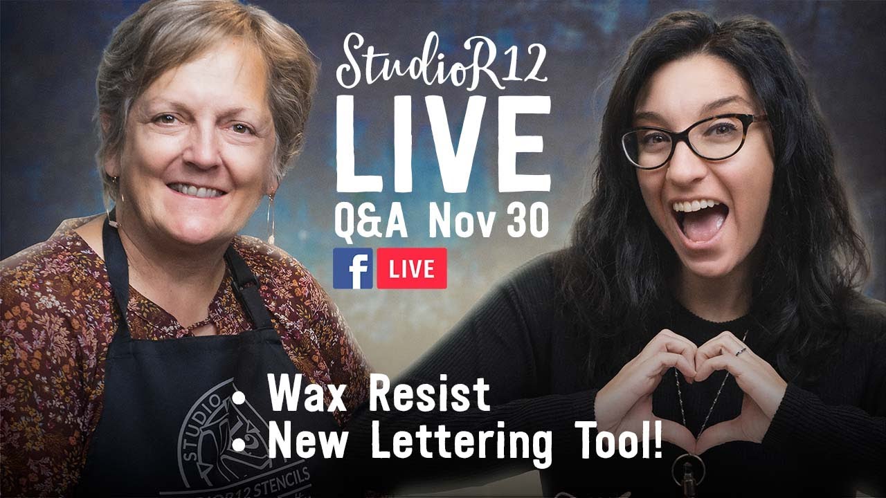Paint Letters Easily with Stencils | Chippy Background Technique | Facebook Live Q&A: 11/30/21