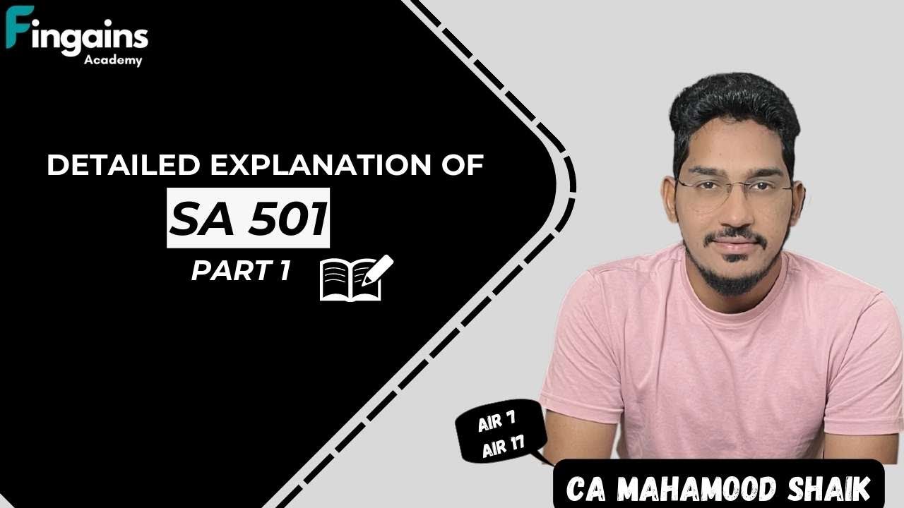 SA 501 -PART 1  (English) | AUDIT EVIDENCE FOR SELECTED ITEMS  | CA inter &Final | CA Mahamood Shaik