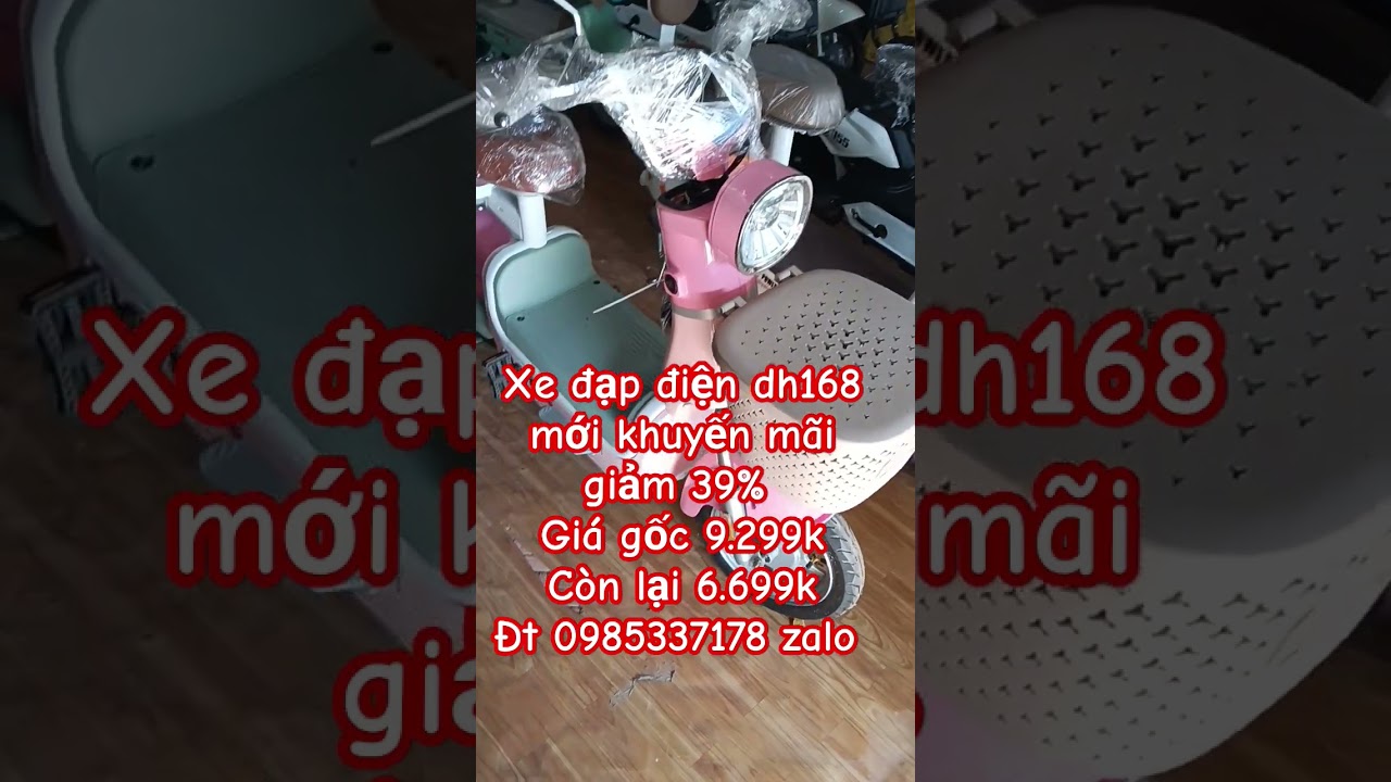 Xe đạp điện dh168 khuyến m&atilde;i lớn dt 0985337178 zalo