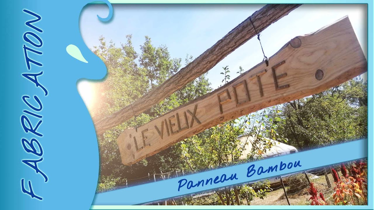 Un panneau avec du Bambou