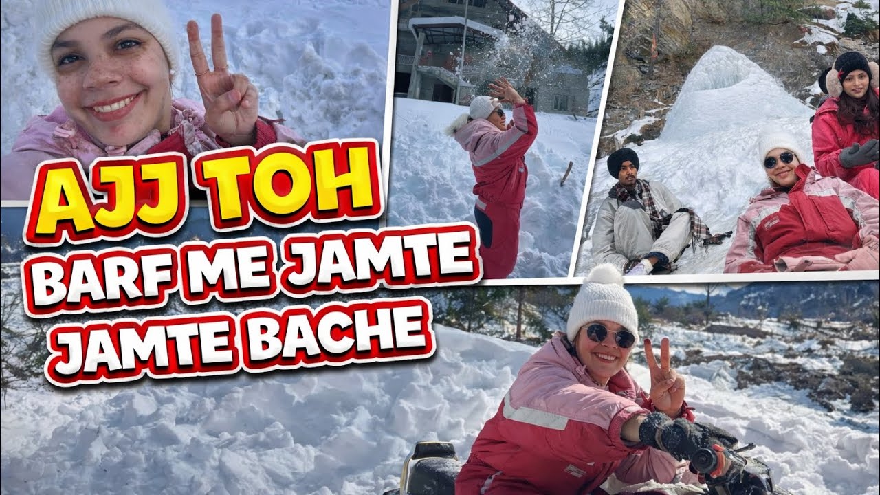 Manali Day 2 ❄️ | Snow Adventure, Masti & Near Freezing Moments#travelvlog #viral#manali#manalitrip 