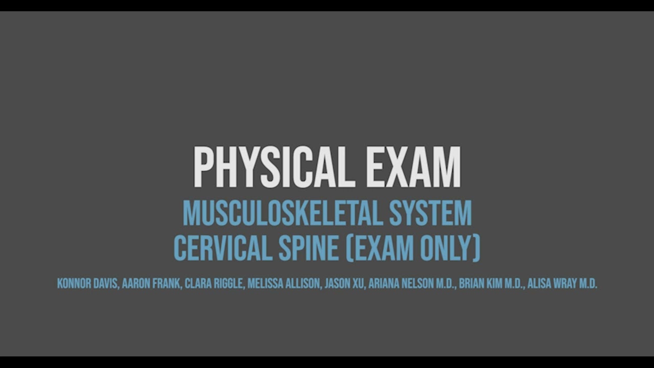 MSK Cervical Exam Only   English