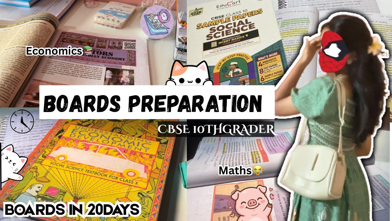 BOARDS PREPARATION AS A CBSE 10TH GRADER😱🙌|BOARDS IN 20Days🥲|GRINDING UP 🙌🥸