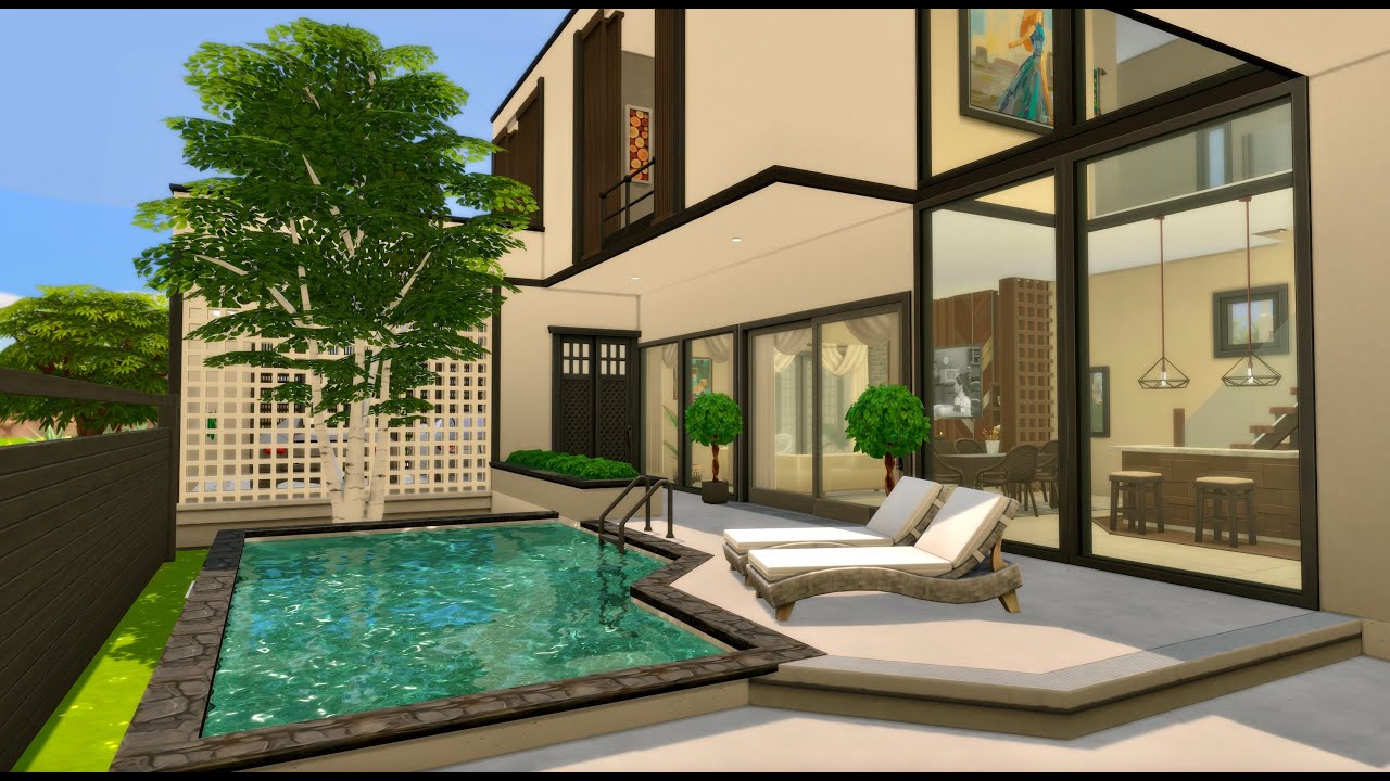 Thailand holiday villa || THE SIMS4 SPEED BUILDING || CC LINK || STOP MOTION