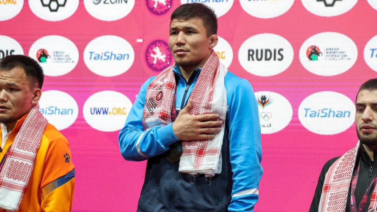 Нұрқожа Қайпанов | Еркін күрес | 74 келі | Азия чемпионаты | Марапаттау рәсімі