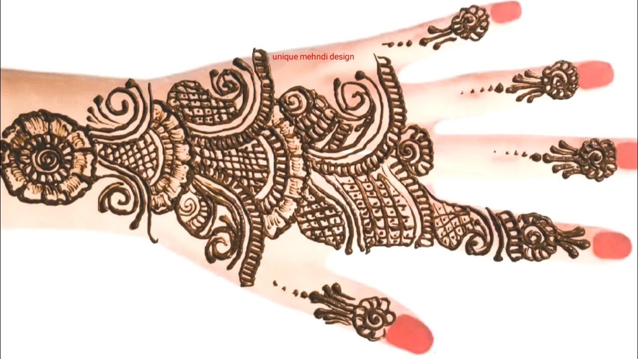 Unique Arabic Mehndi Design for Beginners | Easy Back Hand Henna Mehndi Design |Shadi Special Mehndi
