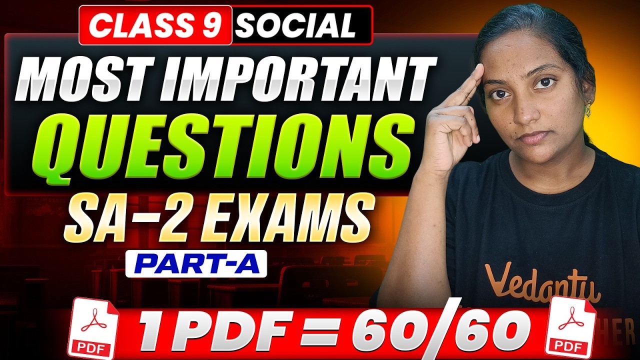 Class 9 Social: Most Important Questions for SA-2 | Part-A | by Sharon Mam