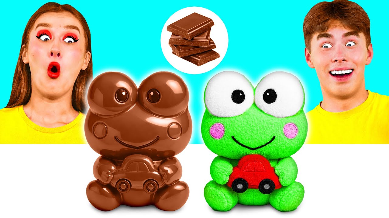 Tantangan Makanan Asli vs Makanan Cokelat | Situasi Lucu di Dapur oleh TaTaRa Challenge