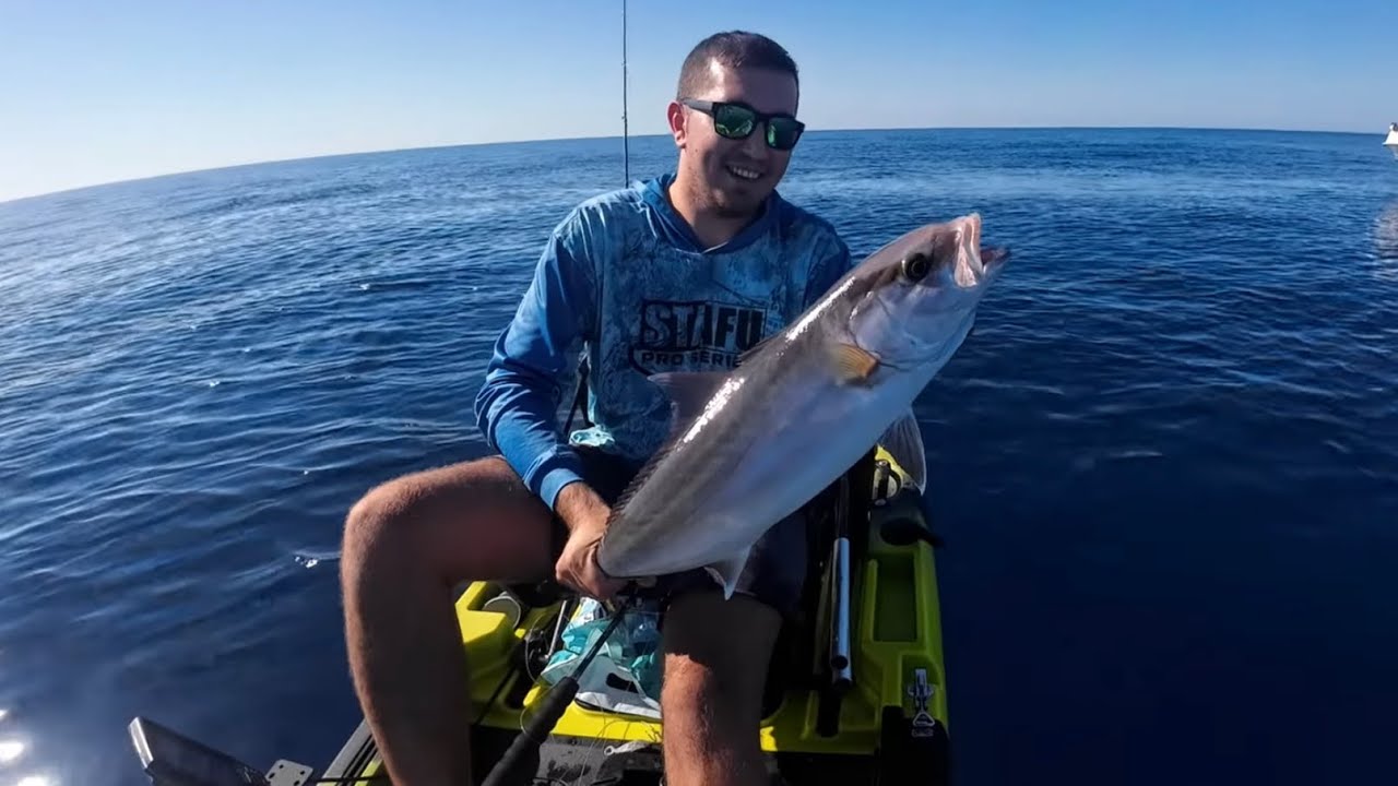 KANODA CANLI YEM İLE KUZU AVI / Kayak Fishing Amberjack