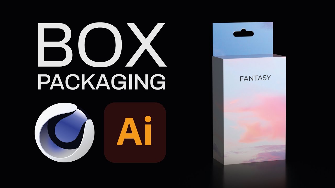 Box packaging 3D modeling Cinema 4D FoldMyDesign!