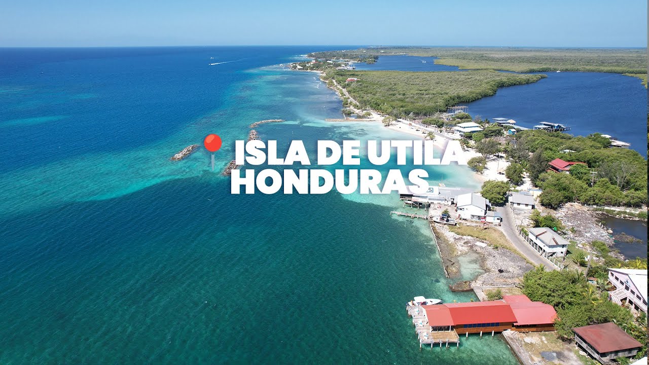 Así se ve Utila, Islas de la Bahía desde el aire 🌴 | Dron 4K Honduras