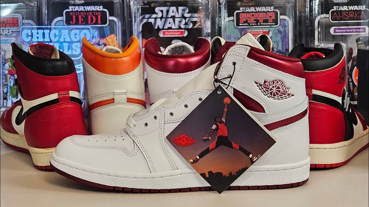 Air Jordan 1 Retro '85 бордовый металлик с лучшим сравнением