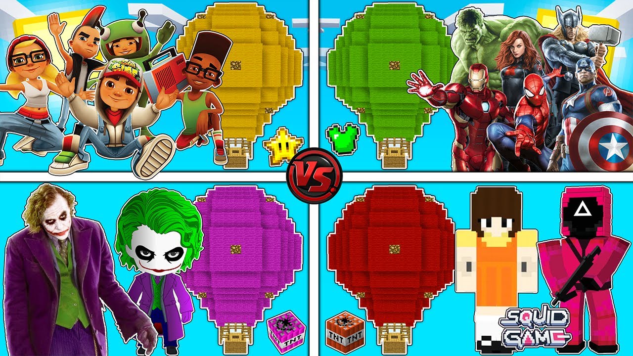 فلم ماين كرافت : كوكب منطاد الأبطال ضد الجوكر ضد لعبة الحبار ضد سابوي !!؟ 🔥😱