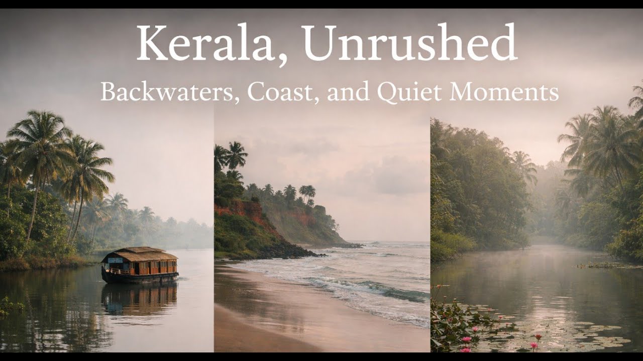 Kerala Unrushed 🌴 Backwaters, Coast & Quiet Moments