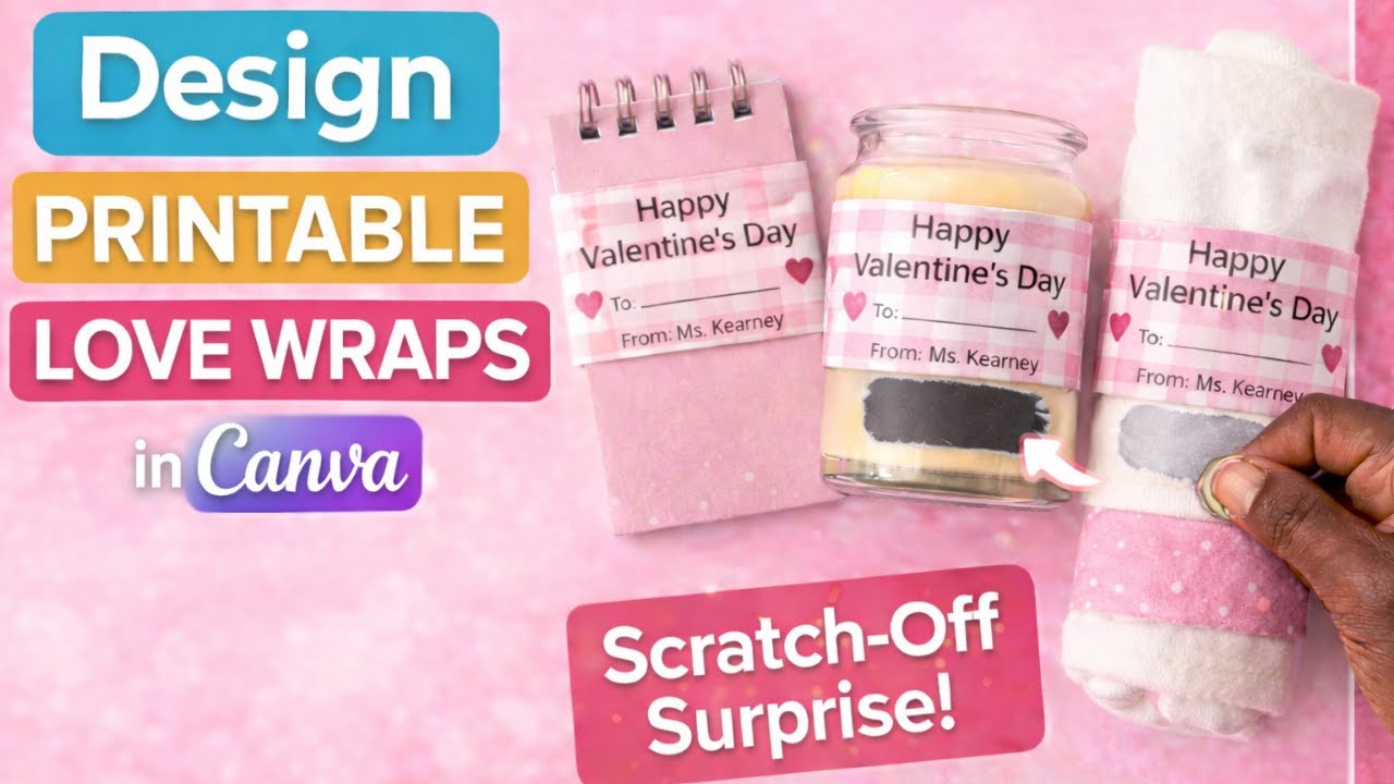 How to Design Printable Love Wraps in Canva | Scratch-Off Gift Idea
