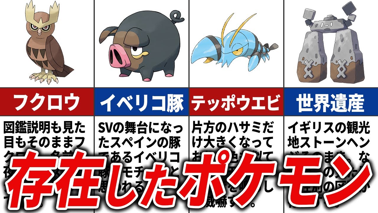 【見た目そのまま】現存したポケモン20選【ポケモン解説】