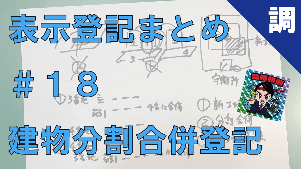 【表示登記まとめ#18】建物分割合併登記