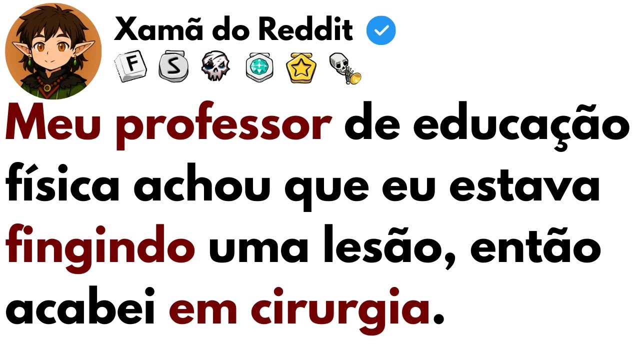 [HISTÓRIA COMPLETA] Meu professor de educação física achou que estava fingindo uma lesão, então...