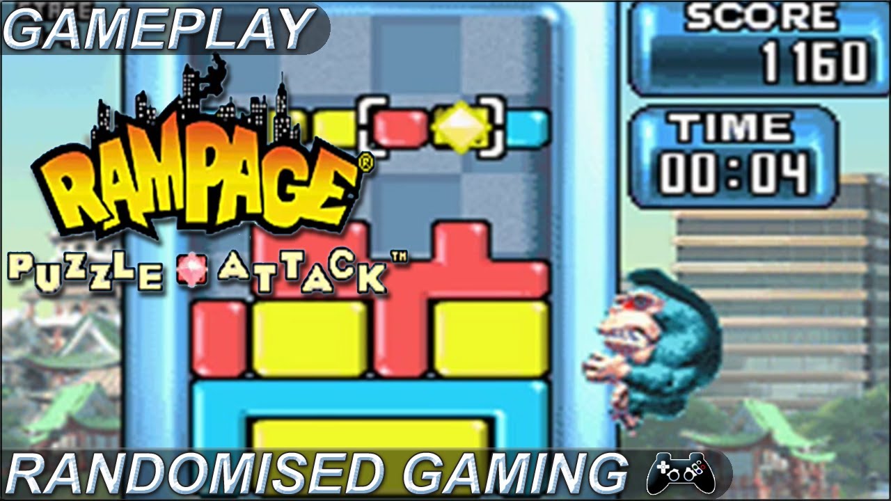 Rampage Puzzle Attack - Game Boy Advance gameplay.