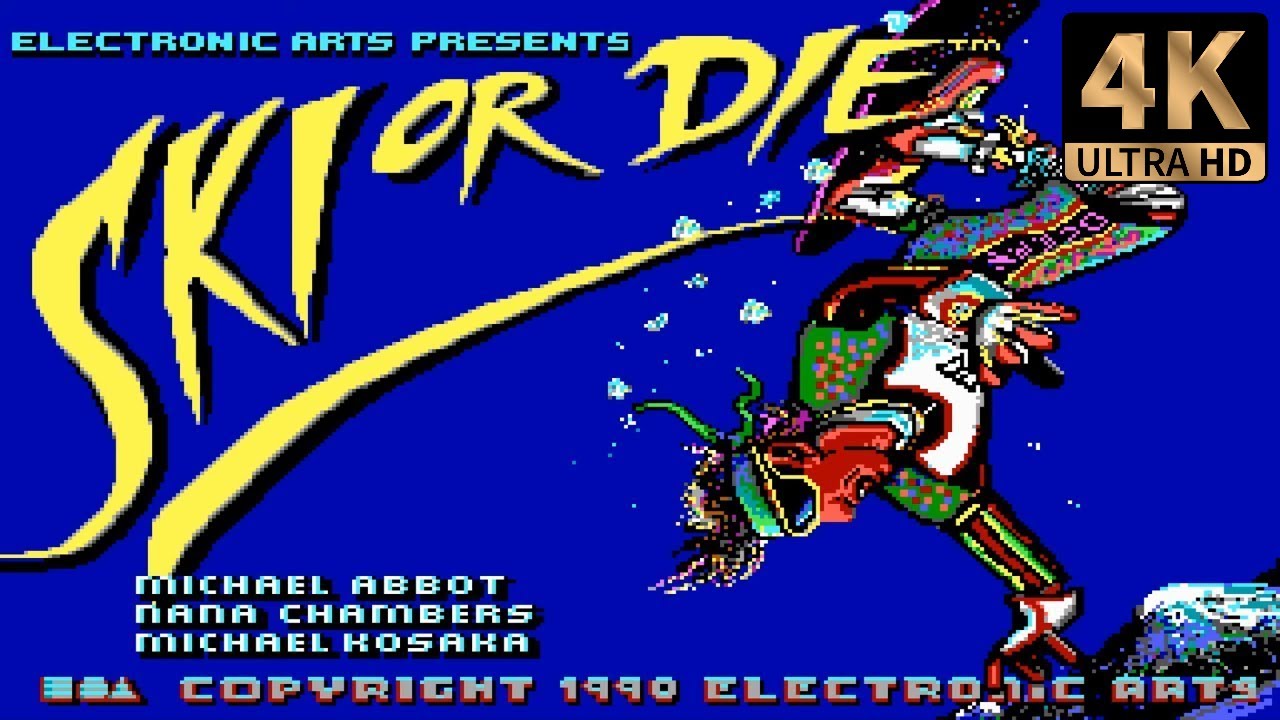 Ski or Die (1990) | Longplay - Full Playthrough | PC DOS 4K
