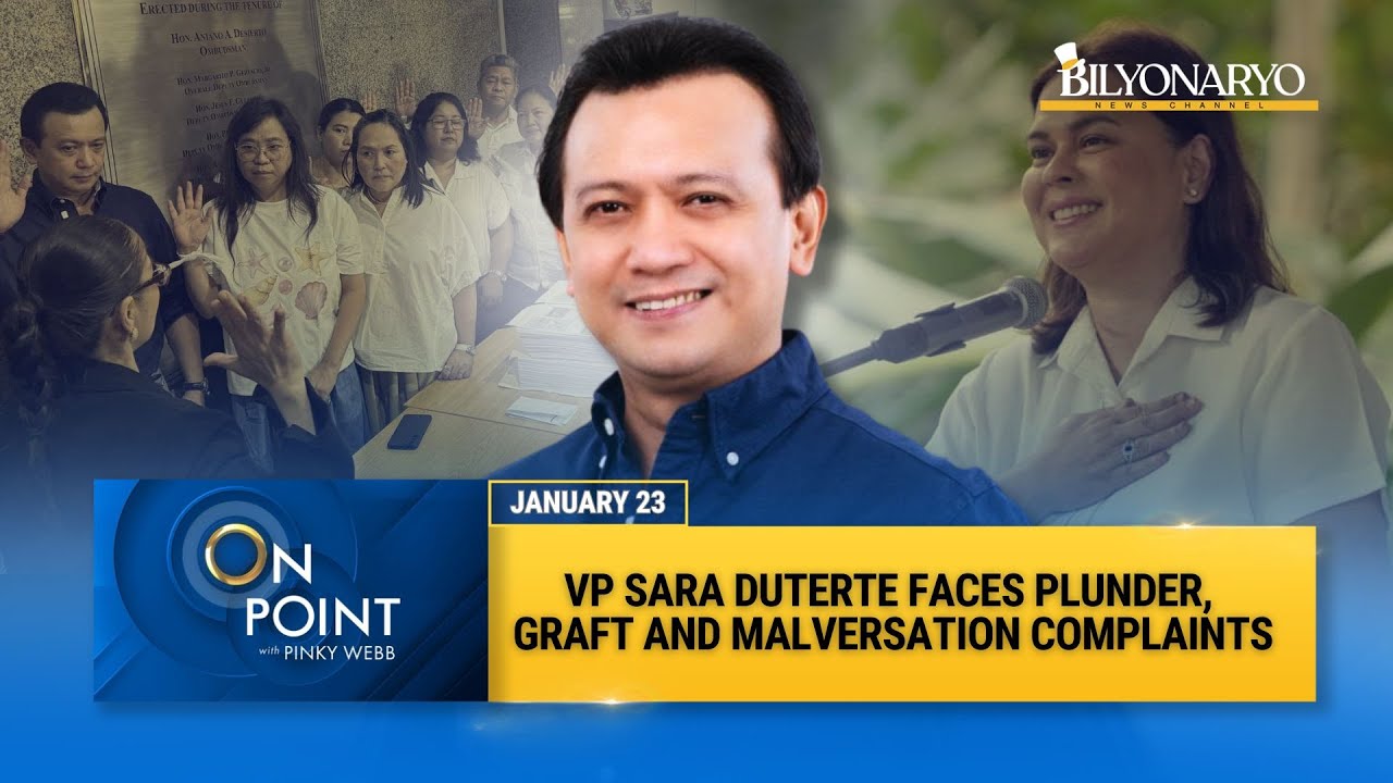 On Point: VP Sara Duterte faces plunder, graft, and malversation complaints | Antonio Trillanes IV