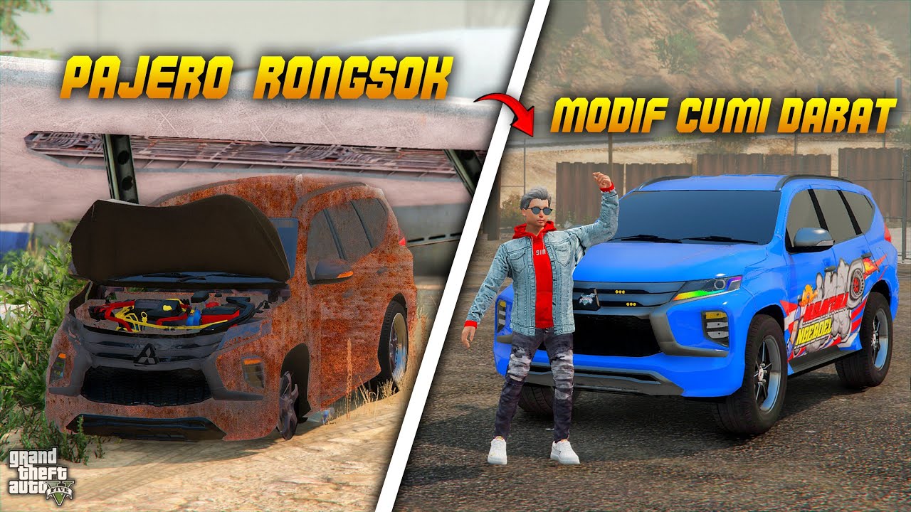 PAJERO CAR WRENCH INSTANTLY MODIFIED TO LAND SQUID SPECS !! GTA 5 Mod Indonesia