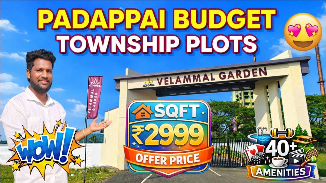 Budget Plots Sale Padappai | Velammal Garden Padappai | Low Budget Plot sale in Chennai