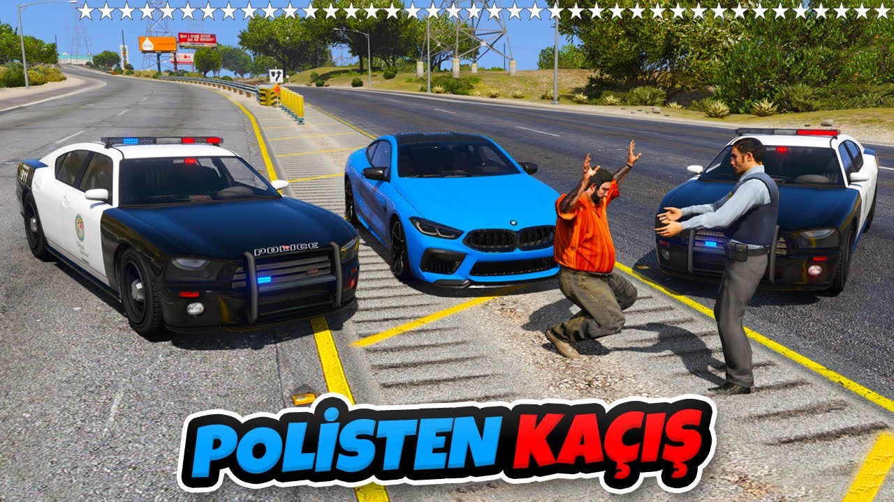Recep Abi BMW M8 Araba ile 40 Yıldızda Polisten Kaçıyor - GTA 5